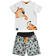 Completo bambino t-shirt e pantalone corto stampa all over sarabandapromo GRIGIO MELANGE-MULTICOLOR-6RU4