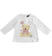 Maglietta girocollo bambina con stampa orsacchiotto e strass sarabandapromo BIANCO-ROSSO-8025