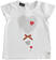T-shirt bambina con strass sarabandapromo BIANCO-ROSSO-8025