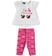 Completo bambina maxi t-shirt e leggings pinocchietto sarabandapromo BIANCO-0113