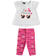 Completo bambina maxi t-shirt e leggings pinocchietto sarabandapromo BIANCO-0113