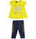 Completo bambina maxi t-shirt e leggings pinocchietto sarabandapromo			GIALLO-1434