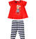 Completo bambina maxi t-shirt e leggings pinocchietto sarabandapromo			ORANGE-2234