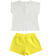 Completo bambina t-shirt e shorts con cuore di strass sarabandapromo BIANCO-0113_back