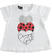 T-shirt bambina in jersey stretch con cuori sarabandapromo			BIANCO-0113