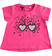 T-shirt bambina in jersey stretch con cuori sarabandapromo			FUXIA-2445