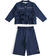 Tuta due pezzi in jersey stretch con pantaloni a palazzo sarabandapromo NAVY-3854
