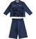 Tuta due pezzi in jersey stretch con pantaloni a palazzo sarabandapromo NAVY-3854