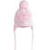Cappello modello cuffia per neonata in tricot con paraorecchie minibanda ROSA-2763