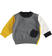 Maglia in tricot con gioco block color per neonato minibanda GRIGIO MELANGE-8993