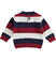 Maglia girocollo neonato in tricot a righe minibanda BORDEAUX-2548_back