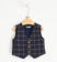 Elegante gilet per neonato tessuto check minibanda NAVY-3854