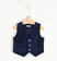 Gilet per neonato in velluto liscio minibanda NAVY-3854