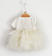Elegante abito per neonata in raso sposa con ampia gonna in tulle minibanda PANNA-0112_back