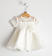Elegante abito da cerimonia in organza per neonata minibanda PANNA-0112_back