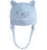 Cappellino in ciniglia con orecchie minibanda			AZZURRO-GRIGIO-6PW1