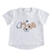 T-shirt neonato con cagnolino minibanda BIANCO-0113
