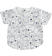 T-shirt neonato 100% cotone stampa all over cagnolini minibanda BIANCO-NAVY-6SH5