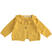 Cardigan neonata 100% cotone con lavorazione girocollo minibanda GIALLO-1614