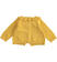 Cardigan neonata 100% cotone con lavorazione girocollo minibanda GIALLO-1614 back