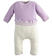 Tutina neonata intera in tricot con fiocchi minibanda LILLA-3412