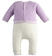 Tutina neonata intera in tricot con fiocchi minibanda LILLA-3412 back
