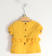 Camicia neonato a manica corta 100% cotone minibanda GIALLO-1614 back
