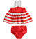 Abito neonata fantasia rigata senza maniche con coulotte minibanda ROSSO-2235 back