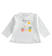 Maglietta neonato girocollo 100% cotone con ruches minibanda BIANCO-0113