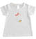 T-shirt neonata 100% cotone con gattino minibanda BIANCO-0113