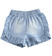 Shorts neonata in denim leggero 100% cotone minibanda BLU CHIARO LAVATO-7310