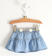 Gonna neonata in denim 100% cotone minibanda BLU CHIARO LAVATO-7310 back