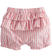 Pantalone neonato corto 100% cotone a righe minibanda ROSSO-2235 back