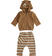Tuta neonato invernale minibanda DARK BEIGE-0818 back