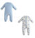 Set pigiama ciniglia neonato minibanda AZZURRO-3862_back