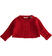 Cardigan neonata con treccia minibanda ROSSO-2253