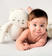 Idea regalo: morbida coperta neonato modello unisex minibanda BIANCO-0113