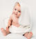 Idea regalo: morbida coperta neonato modello unisex minibanda BIANCO-0113_back