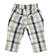 Pantalone neonato 100% cotone elegante fantasia check minibanda NAVY-3854_back