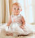 Abito neonata con top in raso sposa e stampa con tocchi floreali minibanda ROSA CIPRIA-2621