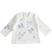 Maglietta a manica lunga per neonata 100% cotone minibanda BIANCO-0113