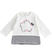 Maglietta a manica lunga neonata in cotone con cuore glitter minibanda BIANCO-0113