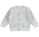 Cardigan in tricot 100% cotone con scollo a v minibanda GRIGIO-0571