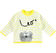 Dolcissima t-shirt 100% cotone a manica lunga con leoncino minibanda GIALLO-1444