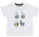 Simpaticissima t-shirt 100% cotone minibanda BIANCO-0113