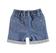Pantalone corto in felpa denim stretch minibanda STONE BLEACH-7350_back