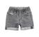 Pantalone corto in felpa denim stretch minibanda NERO-7991