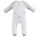 Tutina intera neonati in cotone maniche raglan con stelle in rilievo minibanda GRIGIO MELANGE-8991_back