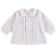 Graziosa camicia neonata modello con jabot minibanda ROSA-2711