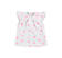 T-shirt cuori e pois in cotone per neonata minibanda BIANCO-FUXIA-8043